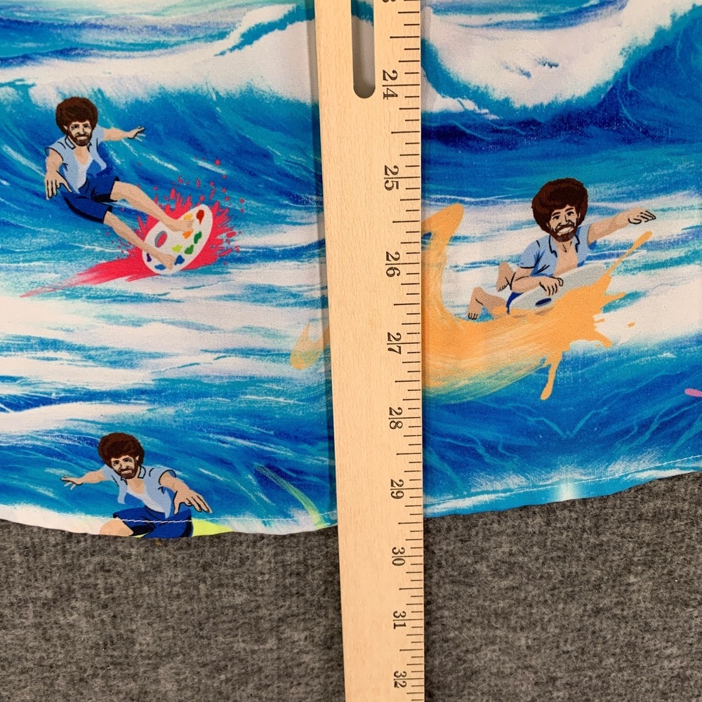 RSVLTS Bob Ross Shirt Men Medium AOP Paint Aloha Water Geometric Kunuflex - Picture 8 of 10
